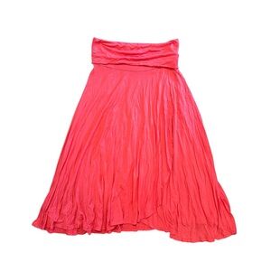 Lapis Vibrant Coral A-Line Skirt